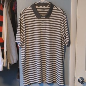 Gray/White Striped Golf Shirt by Izod